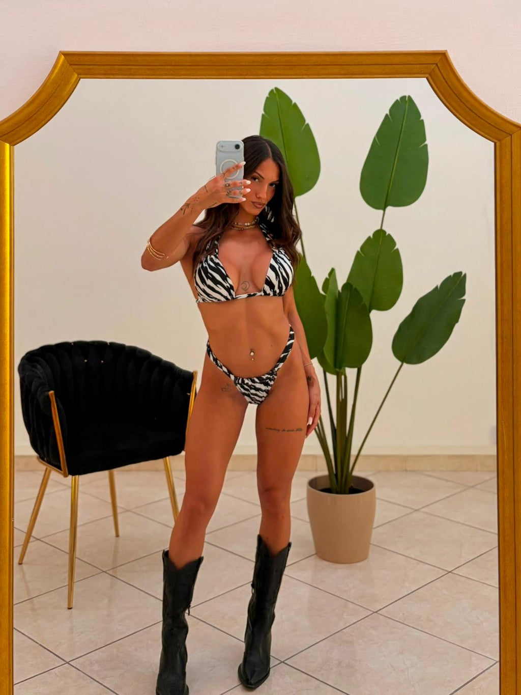 Bikini Zebrato Bianco e Nero