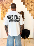 T-Shirt Vive Feliz Uomo
