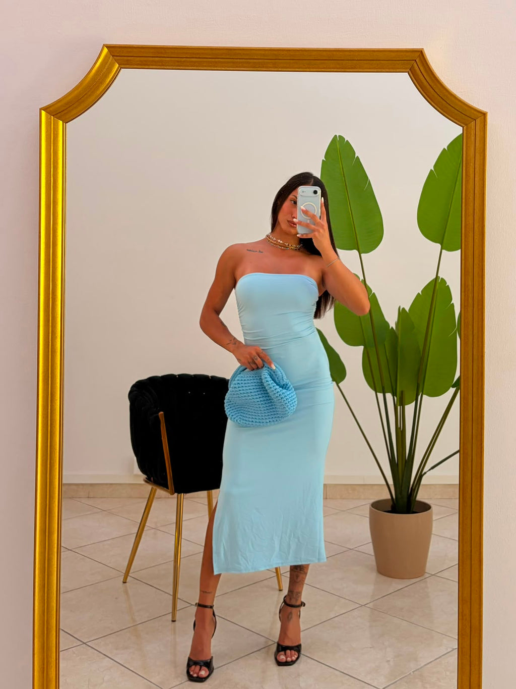 Azure Dream — Abito Midi Bustier