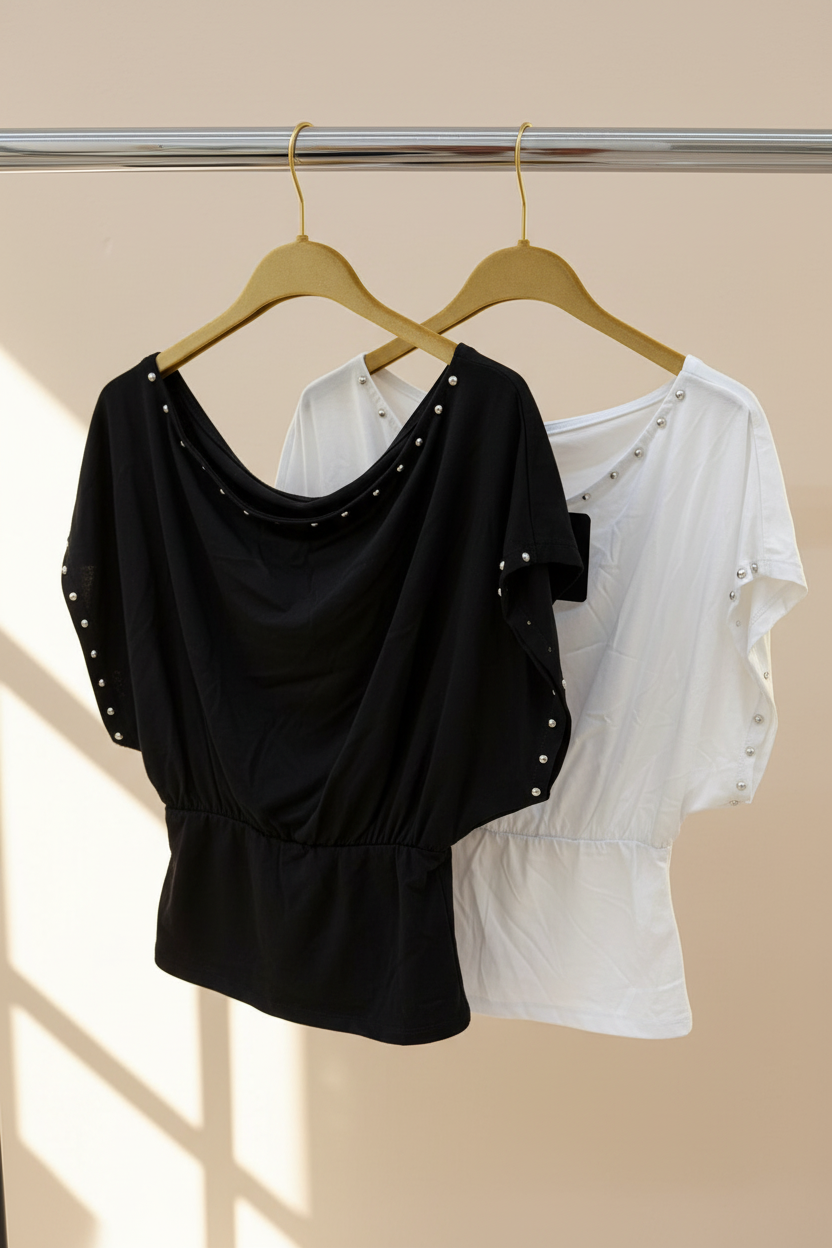 Top Pearl Off-Shoulder su grucce estetiche dorate