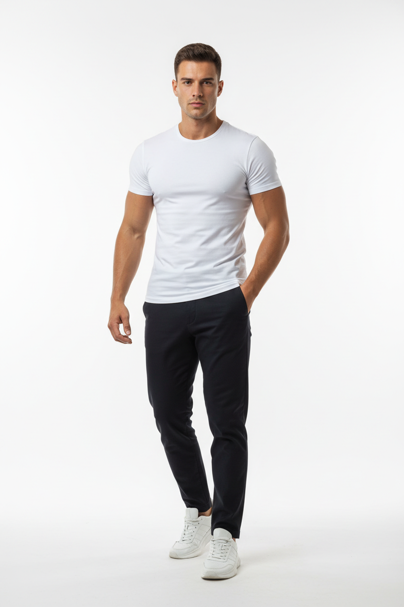 Maglia mezze maniche fit bianca